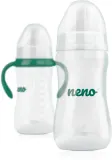 Бутылочка для воды NENO Neno детская, силиконовая, с трубочкой и ручками, 300 мл 6 m+ — фото 1