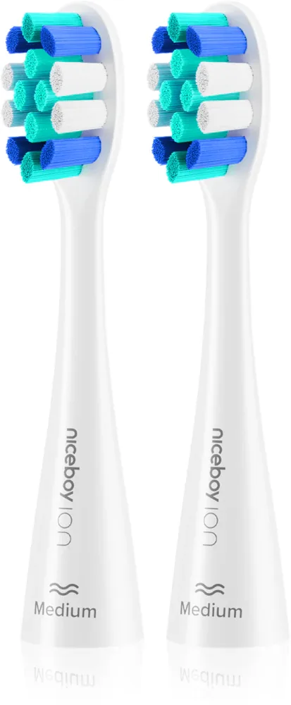 Насадки сменные для зубной щётки Niceboy ION Sonic Lite, средней жёсткости, 2 шт White