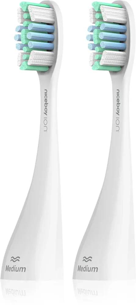 Насадки сменные для зубной щётки Niceboy ION Sonic PRO UV toothbrush, средней жёсткости, 2 шт White