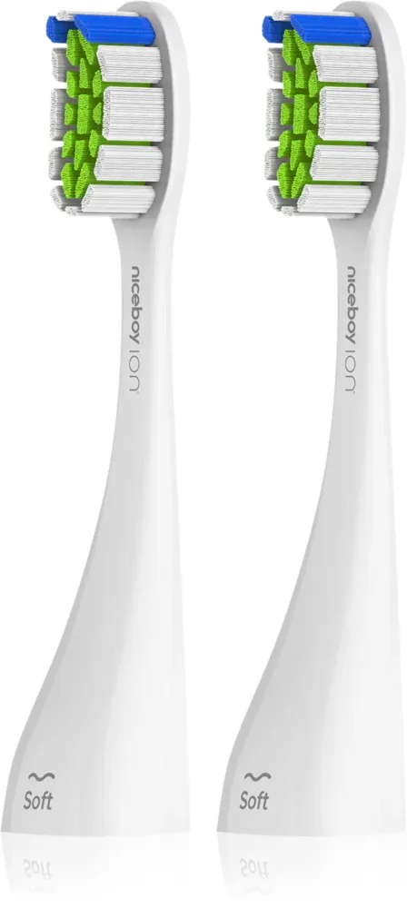 Насадки сменные для зубной щётки Niceboy ION Sonic PRO UV toothbrush, очень мягкие, 2 шт White