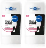 Антиперспирант-стик NIVEA Black White Invisible Clear, без следов на одежде, 50 мл — фото 1