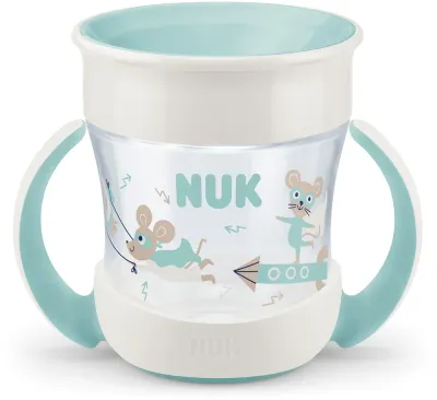 Поильник NUK Magic Cup Mini для детей, зелёный, с ручками, 160 мл 6m+ Green