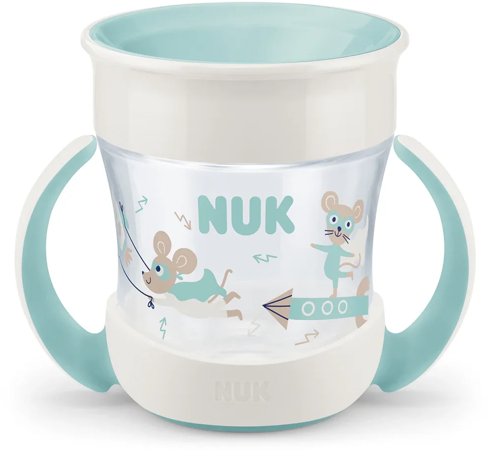 Поильник NUK Magic Cup Mini для детей, зелёный, с ручками, 160 мл 6m+ Green