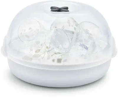 Стерилизатор NUK Micro Express Plus паровой, для микроволновой печи, до 4 бутылочек, 1 шт