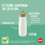 Бутылочка NUK Mini-Me Flip для напитков, с трубочкой, розовая, от 1 года, 450 мл Pink 12m+ — фото 2