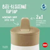 Бутылочка NUK Mini-Me Flip для напитков, с трубочкой, розовая, от 1 года, 450 мл Pink 12m+ — фото 3