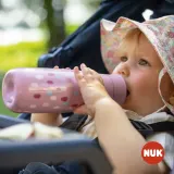 Бутылочка NUK Mini-Me Flip для напитков, с трубочкой, розовая, от 1 года, 450 мл Pink 12m+ — фото 5