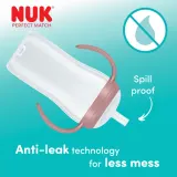 Бутылочка NUK Perfect Match Bear для кормления, силиконовая, розовая — фото 5