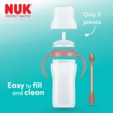 Бутылочка NUK Perfect Match Bear для кормления, силиконовая, розовая — фото 7