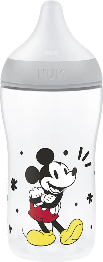 Бутылочка NUK Perfect Match Disney для кормления, с мотивом Disney, силиконовая соска, 260 мл