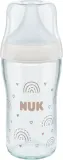 Бутылочка NUK Perfect Match Glass Bottle стеклянная для кормления, силиконовая соска, 230 мл 3m+ — фото 2