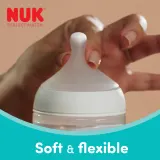Бутылочка NUK Perfect Match Hippo для кормления, силиконовая соска, фиолетовая — фото 3