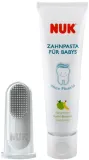 Набор для чистки зубов NUK Tooth Gum Cleanser, паста без фтора и щётка-напальчник — фото 1