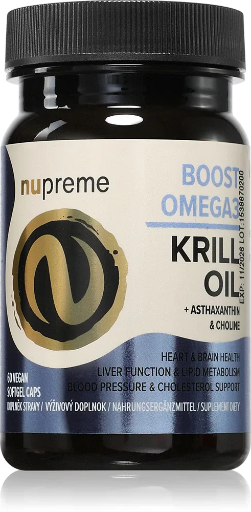 БАД Nupreme Krill Oil, масло криля, омега-3, 80 г
