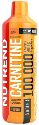 L-карнитин в жидкой форме Nutrend Carnitine 100 000 со вкусом апельсина, 1000 мл