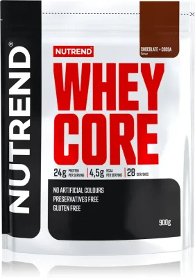 Сывороточный протеин Nutrend Whey Core со вкусом шоколада и какао, 900 г