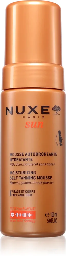 Мусс-автозагар Nuxe Sun Moisturizing Self-Tanning Mousse для лица и тела, увлажняющий, 150 мл