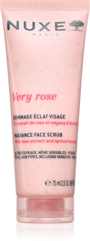 Скраб для лица Nuxe Very Rose очищающий, для чувствительной кожи, 75 мл