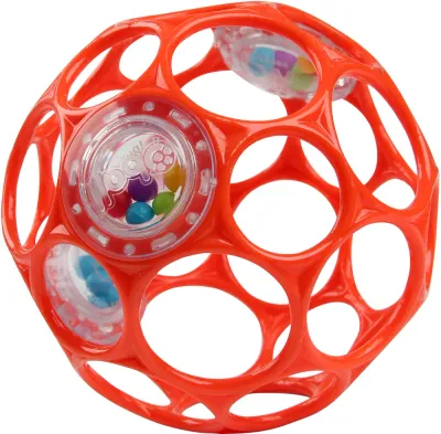Погремушка Oball Rattle с цветными шариками внутри, лёгкая, 1 шт
