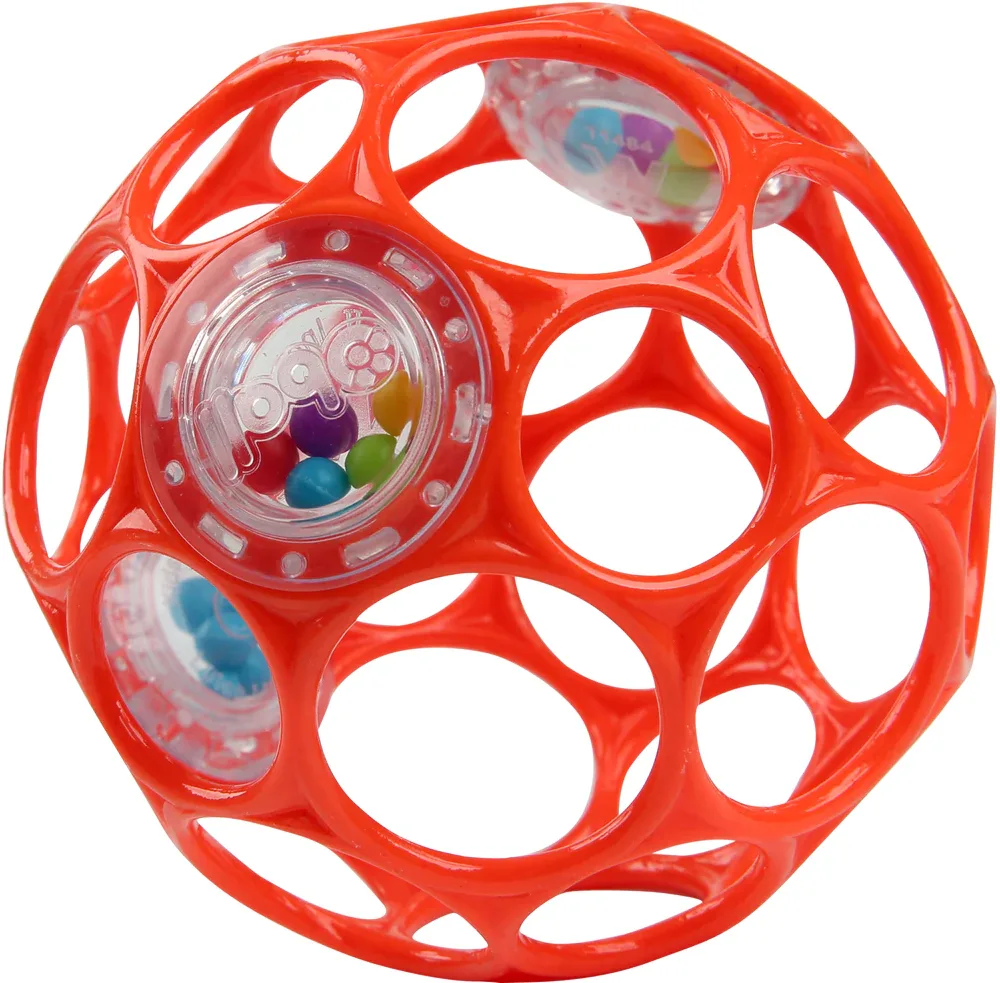 Погремушка Oball Rattle с цветными шариками внутри, лёгкая, 1 шт