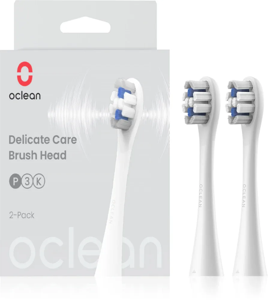 Сменная насадка Oclean Brush Head P3K4 для электрической зубной щётки, деликатное очищение, 2 шт