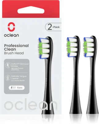 Сменная насадка Oclean Professional Clean P1C5 B02 со щетиной средней жёсткости, 2 шт Black