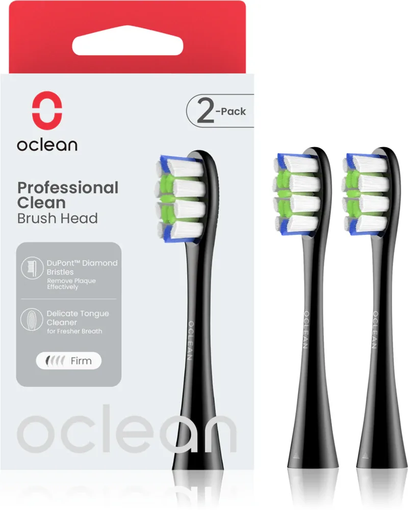 Сменная насадка Oclean Professional Clean P1C5 B02 со щетиной средней жёсткости, 2 шт Black