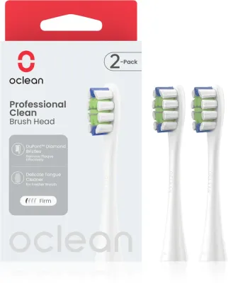 Сменная насадка Oclean Professional Clean P1C1 W02 очищает труднодоступные места, 2 шт