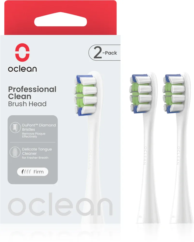 Сменная насадка Oclean Professional Clean P1C1 W02 очищает труднодоступные места, 2 шт