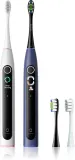 Набор Oclean X Lite Duo Set из двух звуковых зубных щёток с запасными насадками, 2× 1 шт Blue+Grey — фото 1