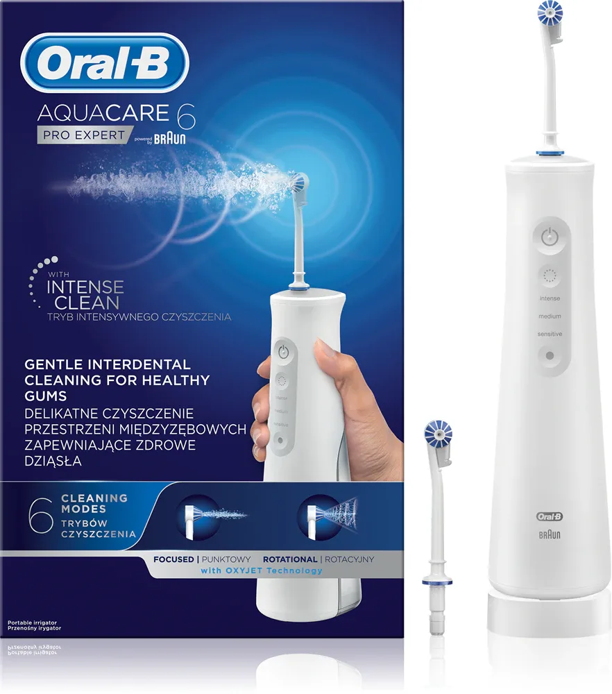 Ирригатор для полости рта Oral-B Aquacare 6 Pro Expert с технологией Oxyjet, 6 режимов, 1 шт