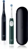 Набор Oral-B iO2 Clean Gentle из 2 электрических зубных щёток, 2 шт podwójne opakowanie Matt Black & Forest Green — фото 1