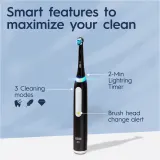 Электрическая зубная щётка Oral-B iO White Clean с насадкой Radiant White, 1 шт Matte Black — фото 4