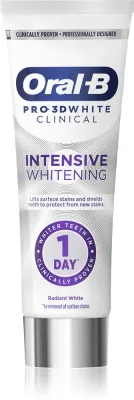 Зубная паста Oral-B Pro-3D White Intensive Whitening отбеливающая, 75 мл Radiant White