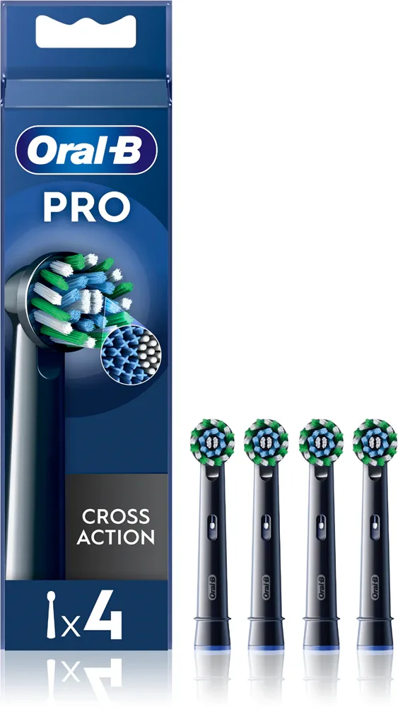 Сменные насадки Oral-B PRO Cross Action для электрической щётки, 4 шт Black