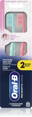 Зубная щётка Oral-B Pro-Sensitive Clinical с мягкой щетиной для чувствительных зубов, 2 шт