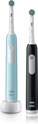 Набор электрических зубных щёток Oral-B Pro Series 1 DUO с таймером, чёрная и синяя, 2 шт Blue & Black