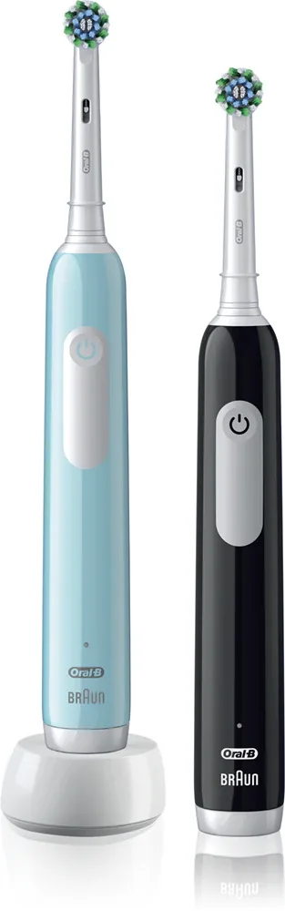 Набор электрических зубных щёток Oral-B Pro Series 1 DUO с таймером, чёрная и синяя, 2 шт Blue & Black
