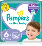 Подгузники Pampers Active Baby Size 6 для активных детей, до 18 кг, 56 шт — фото 1