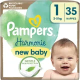Подгузники Pampers Harmonie Size 1 из хлопка и растительных волокон, 35 шт 2-5 кг — фото 1