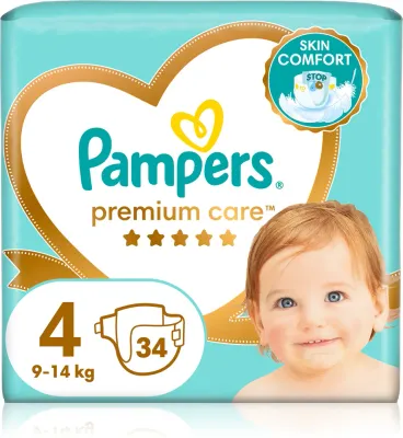 Подгузники Pampers Premium Care Size 4 со слоем DermaComfort, до 12 часов, 34 шт
