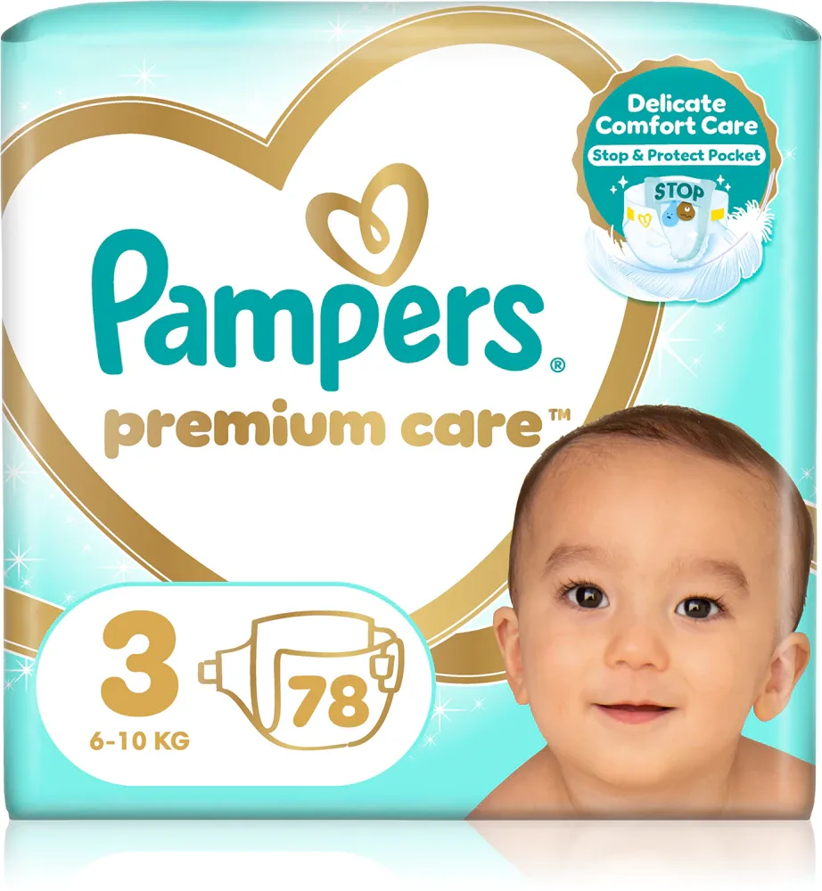 Подгузники Pampers Premium Care Size 3 со слоем DermaComfort, до 12 часов, 60 шт