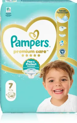 Подгузники Pampers Premium Care Size 7 с индикатором влажности, 42 шт 15+ kg