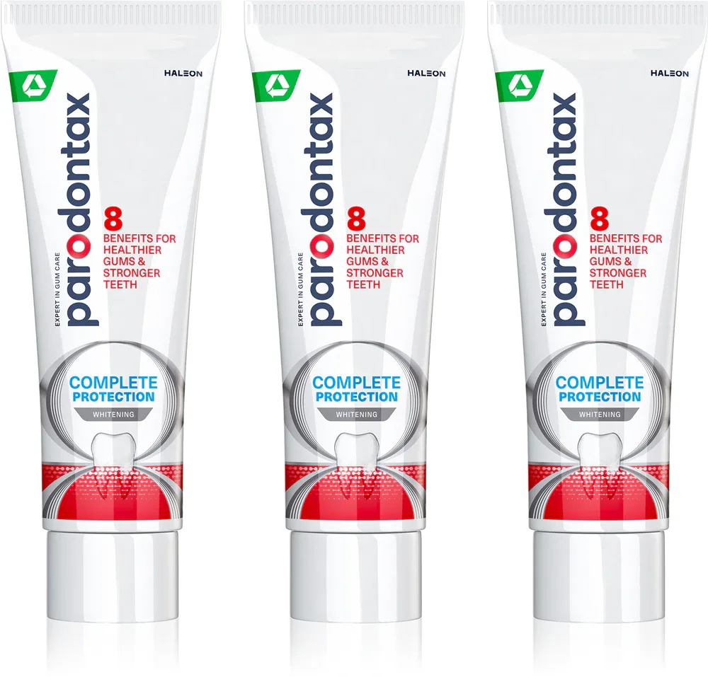 Зубная паста Parodontax Complete Protection Whitening с фтором, 3×75 мл