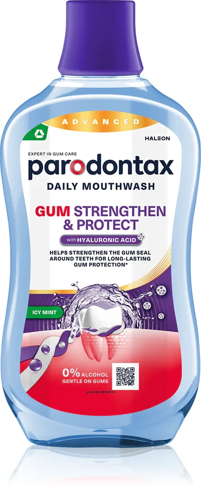 Ополаскиватель Parodontax Strengthen and Protect Icy Mint мятный, 500 мл