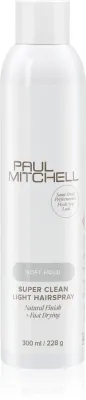 Лак для волос Paul Mitchell Soft Hold Super Clean Light Hairspray лёгкая фиксация, для тонких волос, 300 мл