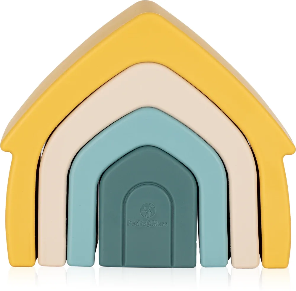 Petite&Mars House 12m+ - Интерактивная игрушка Petite Mars House 12m+ силиконовая, складная Intense Ochre, 1 шт