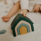 Petite&Mars House 12m+ - Интерактивная игрушка Petite Mars House 12m+ силиконовая, складная Intense Ochre, 1 шт — фото 8