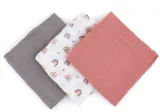 Petite&Mars Moussy - Многоразовые подгузники Petite Mars Moussy экологичные, 3 шт Rose Rainbows 68 x 68 cm, 3 шт — фото 2