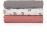 Petite&Mars Moussy - Многоразовые подгузники Petite Mars Moussy экологичные, 3 шт Rose Rainbows 68 x 68 cm, 3 шт — фото 3